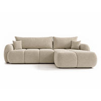 ECKSOFA Loria, Seite: Rechts - Beige/Schwarz, Holz/Kunststoff (183/273cm) - Sofnet
