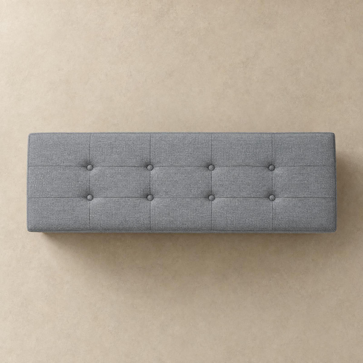 HOCKER mit Stauraum 110/38/38 cm - Grau, Textil (38/38/110cm) - SCENA LIVING