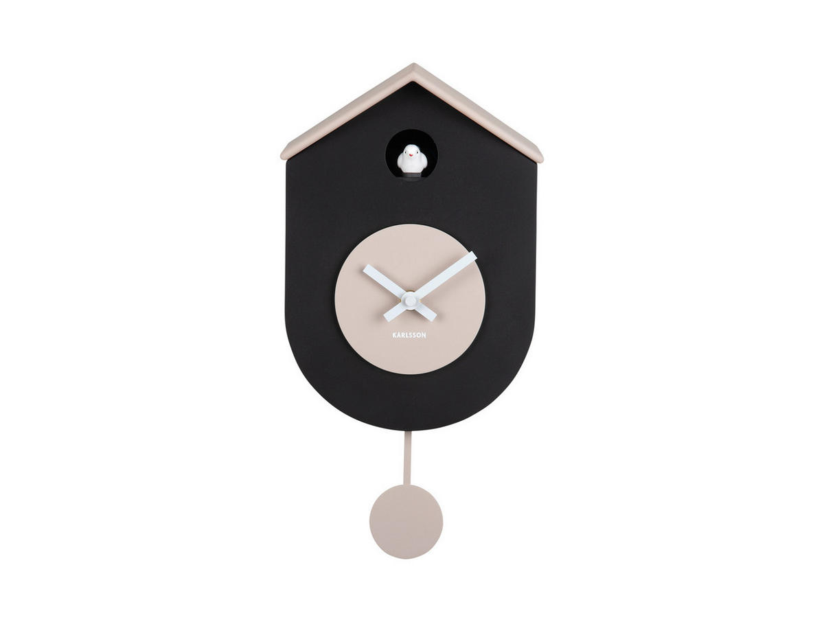 WANDUHR Grato Cuckoo 9/17/33 cm - Schwarz, Kunststoff (17/33/9cm) - Karlsson
