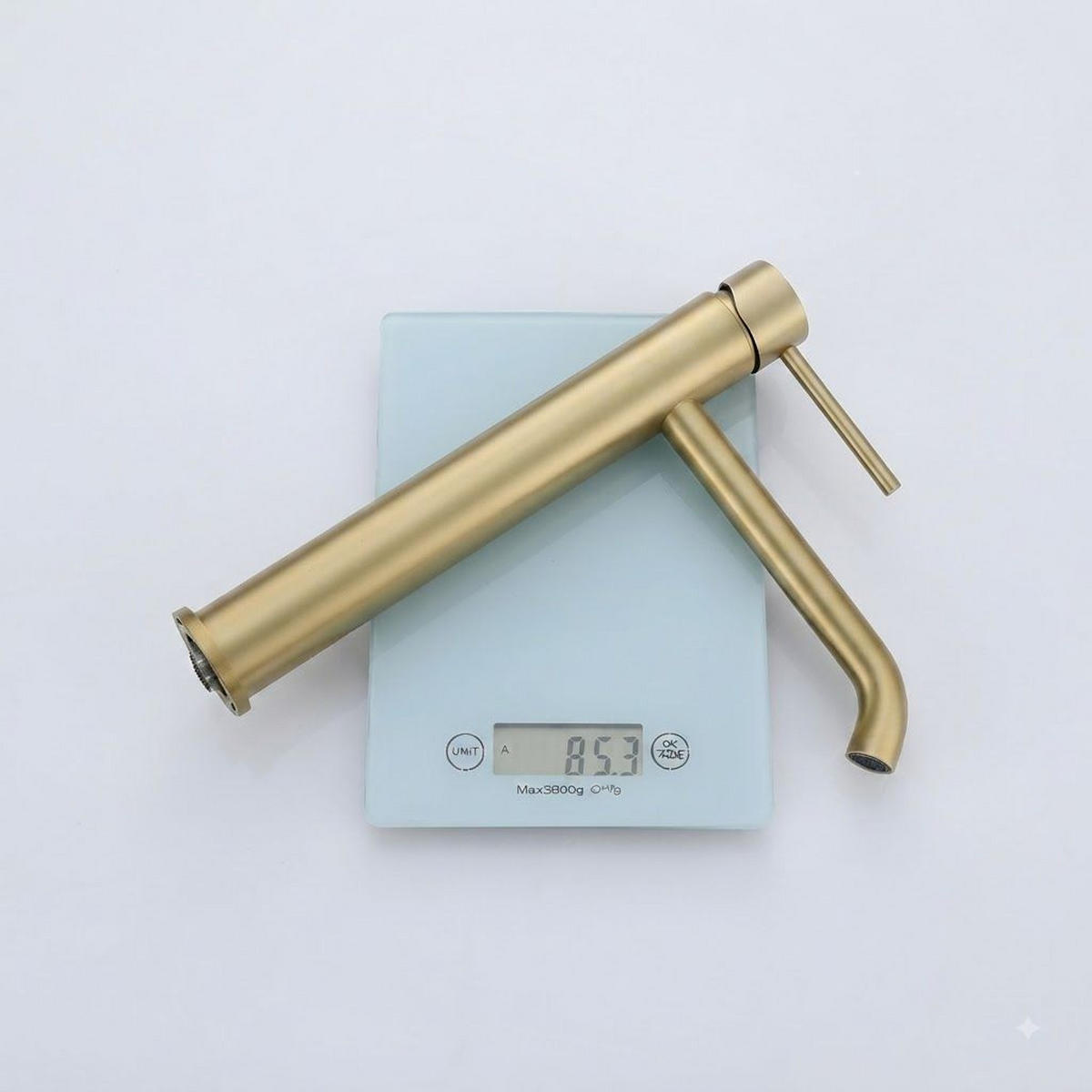 BADEZIMMERARMATUR, 28.5cm hoch, gold - Goldfarben, Metall (38/7/24cm) - Vallsero