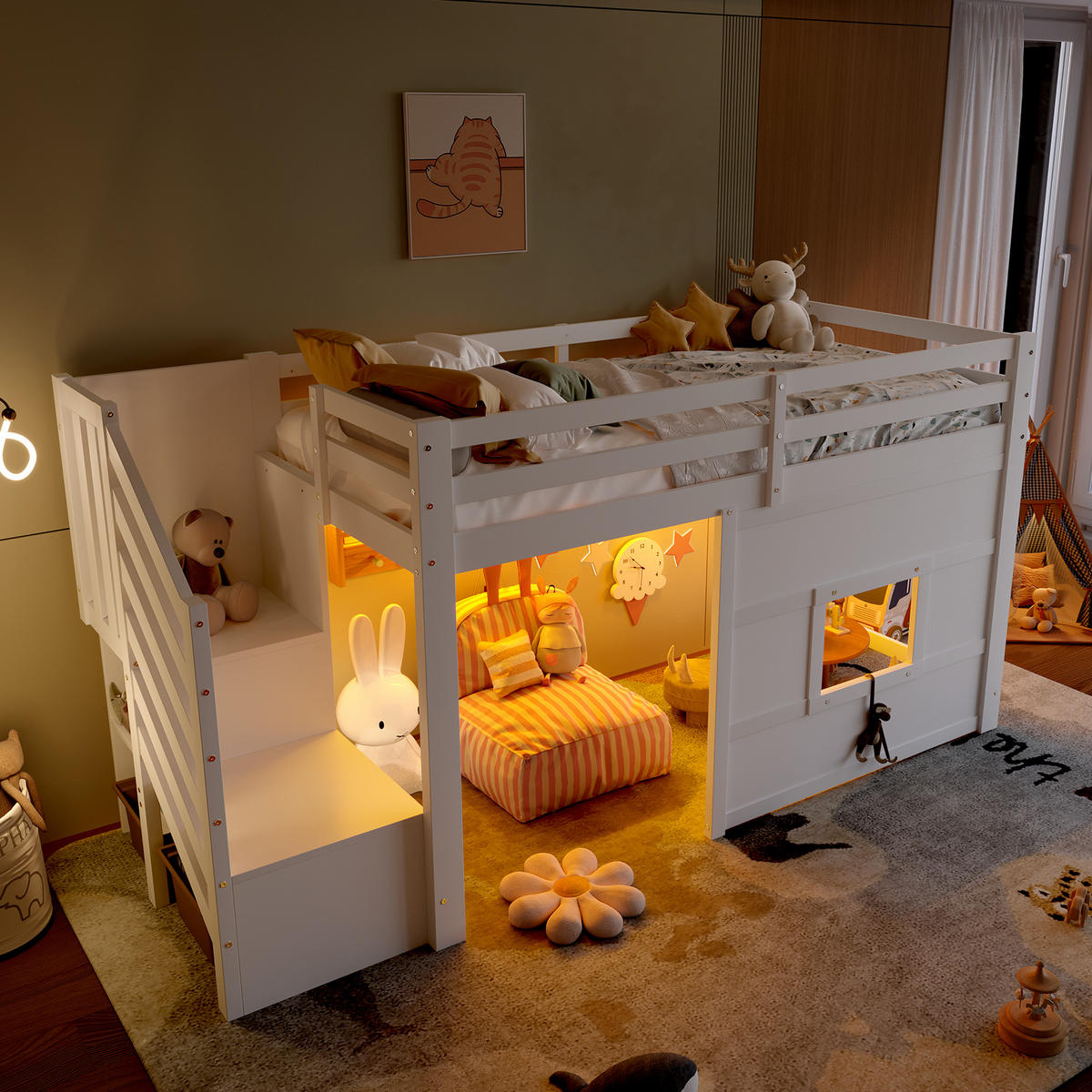 HOCHBETT 90/200 cm Weiß - Weiß, Holz/Holzwerkstoff - Raumix