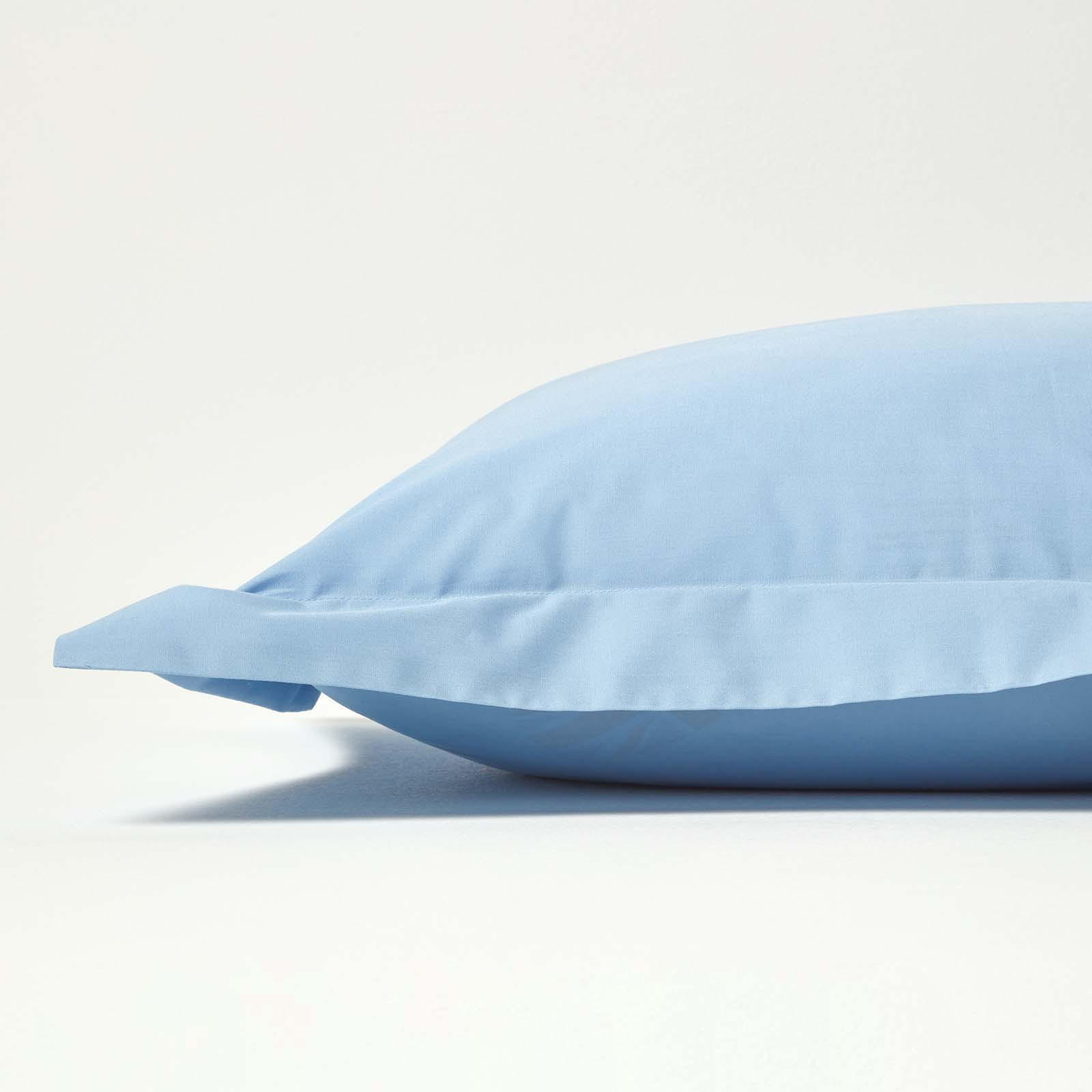 KISSENBEZUG Perkal mit Stehsaum, Fadendichte 200 - Blau, Textil (48/74cm) - Homescapes