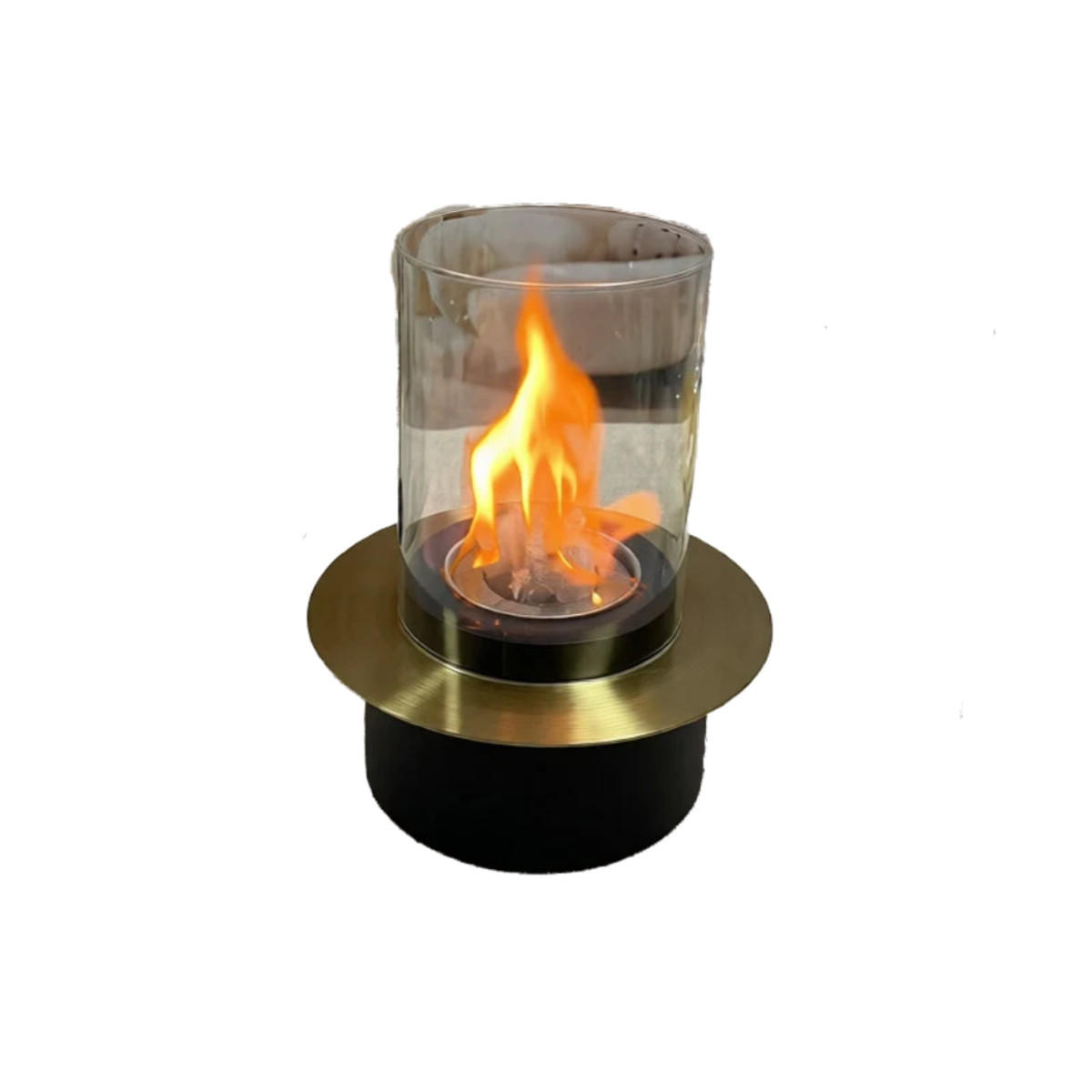 BIOETHANOL-KAMIN Schwarz 12/12/19.6 cm - Schwarz, Metall (12/19.6/12cm) - Authentics