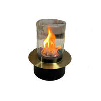 BIOETHANOL-KAMIN Schwarz 12/12/19.6 cm - Schwarz, Metall (12/19.6/12cm) - Authentics