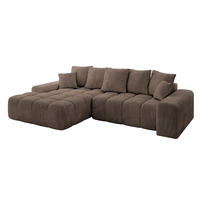 ECKSOFA Ottomane Links ENSI-L - 267x164x88 cm Braun - Braun, Holzwerkstoff/Kunststoff (267/164cm) - ALTDECOR