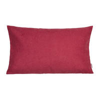 KISSENHÜLLE FarbTon Chenille-Haptik himbeer-rot 50/30 cm - Rot, Textil (30/50cm) - beties Heimtextil