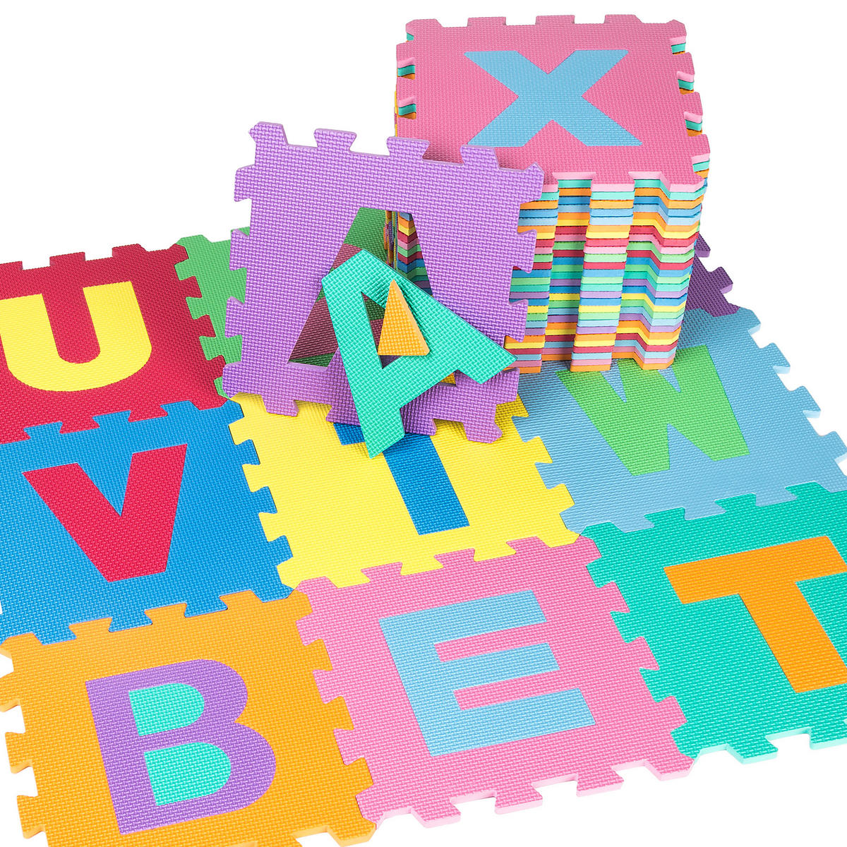 PUZZLEMATTE ,jedes Teil 31,5 x 31,5 x 1 cm,bunt - Multicolor, Kunststoff (31.5/31.5cm) - tectake