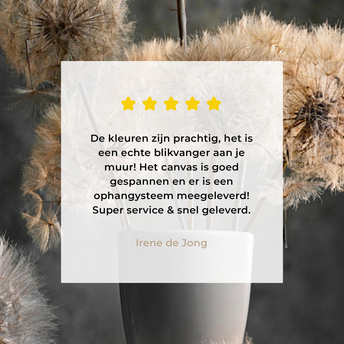 LEINWANDBILD Blumensamen - Löwenzahn - Vase - Stilleben - Blumenstrauß Wandbilder 80x60 cm - Dunkelgrau, Textil (80/60cm) - MuchoWow