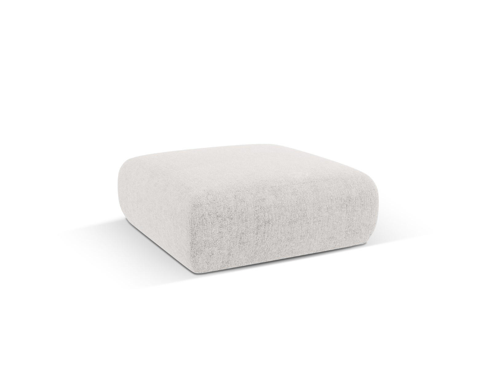 POUF Molino aus Chenille-Stoff hellgrau - Hellgrau, Textil (100/36/100cm) - Micadoni