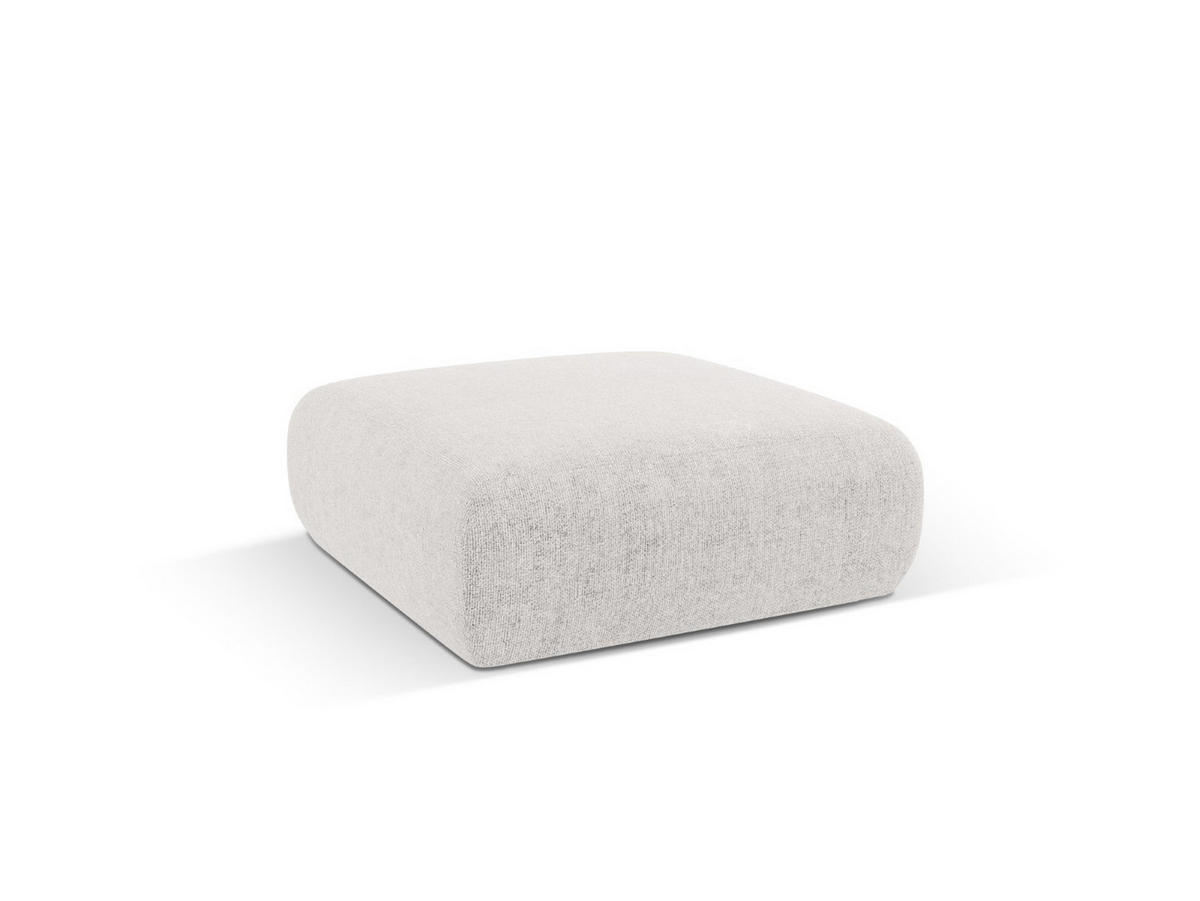POUF Molino aus Chenille-Stoff hellgrau - Hellgrau, Textil (100/36/100cm) - Micadoni