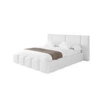 POLSTERBETT mit Bettkasten und Lattenrost, Bett mit Matratze H3/H4 - NILO 140x200 Weiß - Weiß Hochglanz, Holzwerkstoff/Textil (140/200cm) - ALTDECOR