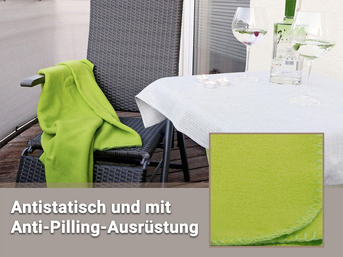 KUSCHELDECKE, 130x170 cm, 100% Polyester, Grün - Hellgrün, Textil (130/170cm) - Zollner