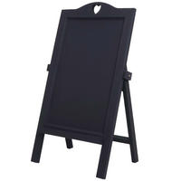 WERBETAFEL 66x37x27cm Shabby-Look Vintage Dunkelgrau - Dunkelgrau, Holz (37/66/27cm) - PROREGAL
