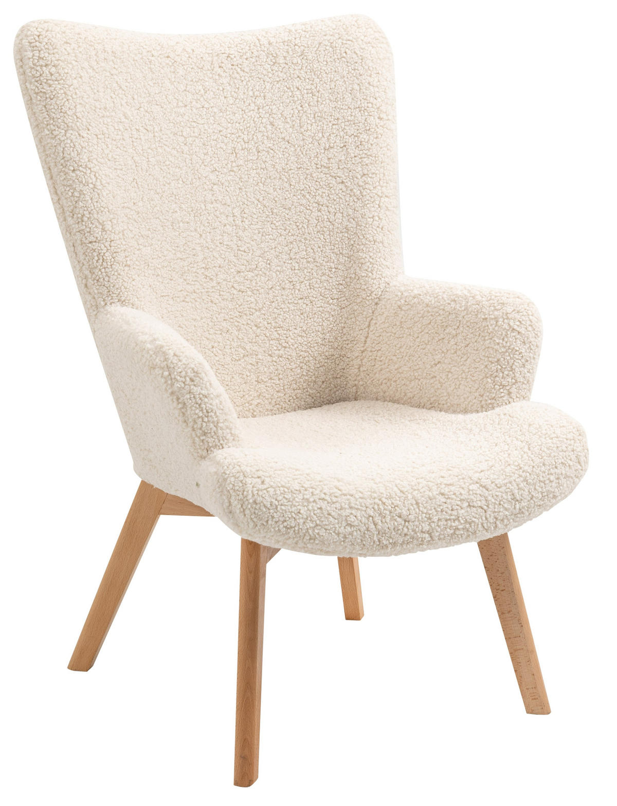 SESSEL Wolle Weiß - Weiß, Textil (64/100/74cm) - Nordlys