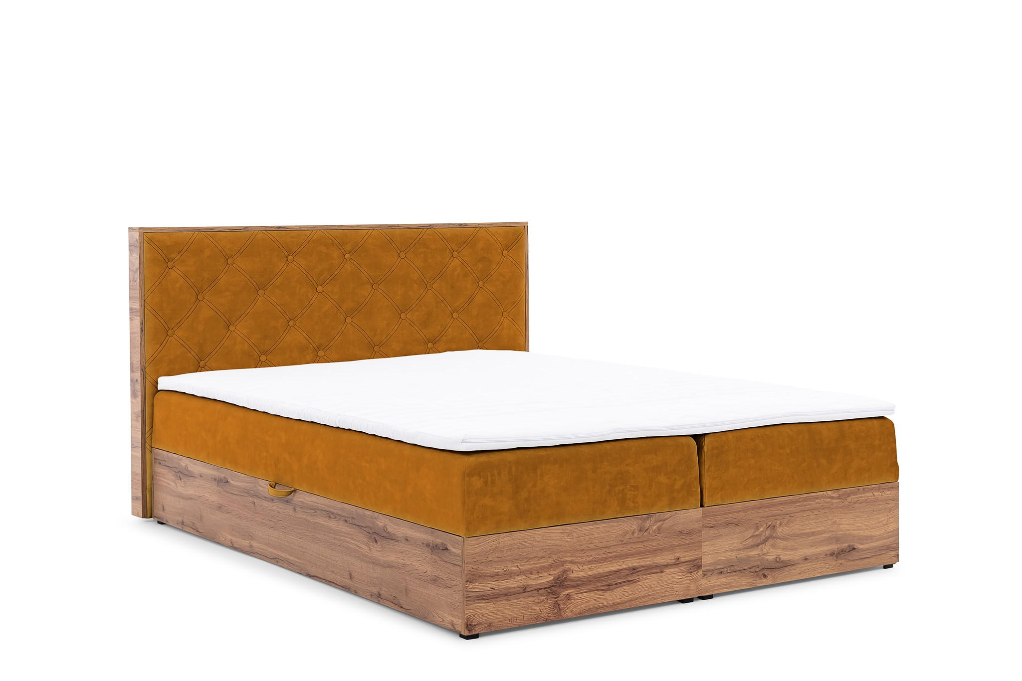 BOXBETT Maximo In überlänge - Honig, Holzwerkstoff/Textil (140/220cm) - Fun Möbel