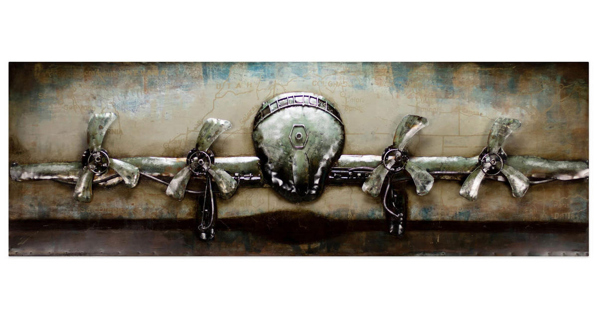 METALLBILD Beige 144/44 cm - Beige, Metall (7.6/44cm) - KUNSTLOFT