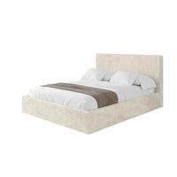 POLSTERBETT mit Bettkasten und Lattenrost, Bett mit Matratze H3/H4 - ALOVA - Beige, Holzwerkstoff/Textil (180/200cm) - ALTDECOR