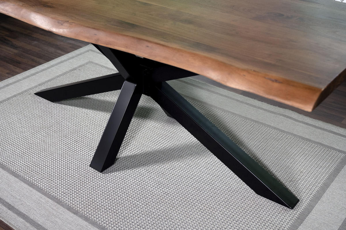 ESSTISCH CALI - Schwarz/Braun, Holz/Metall (100/200/77cm) - SAM