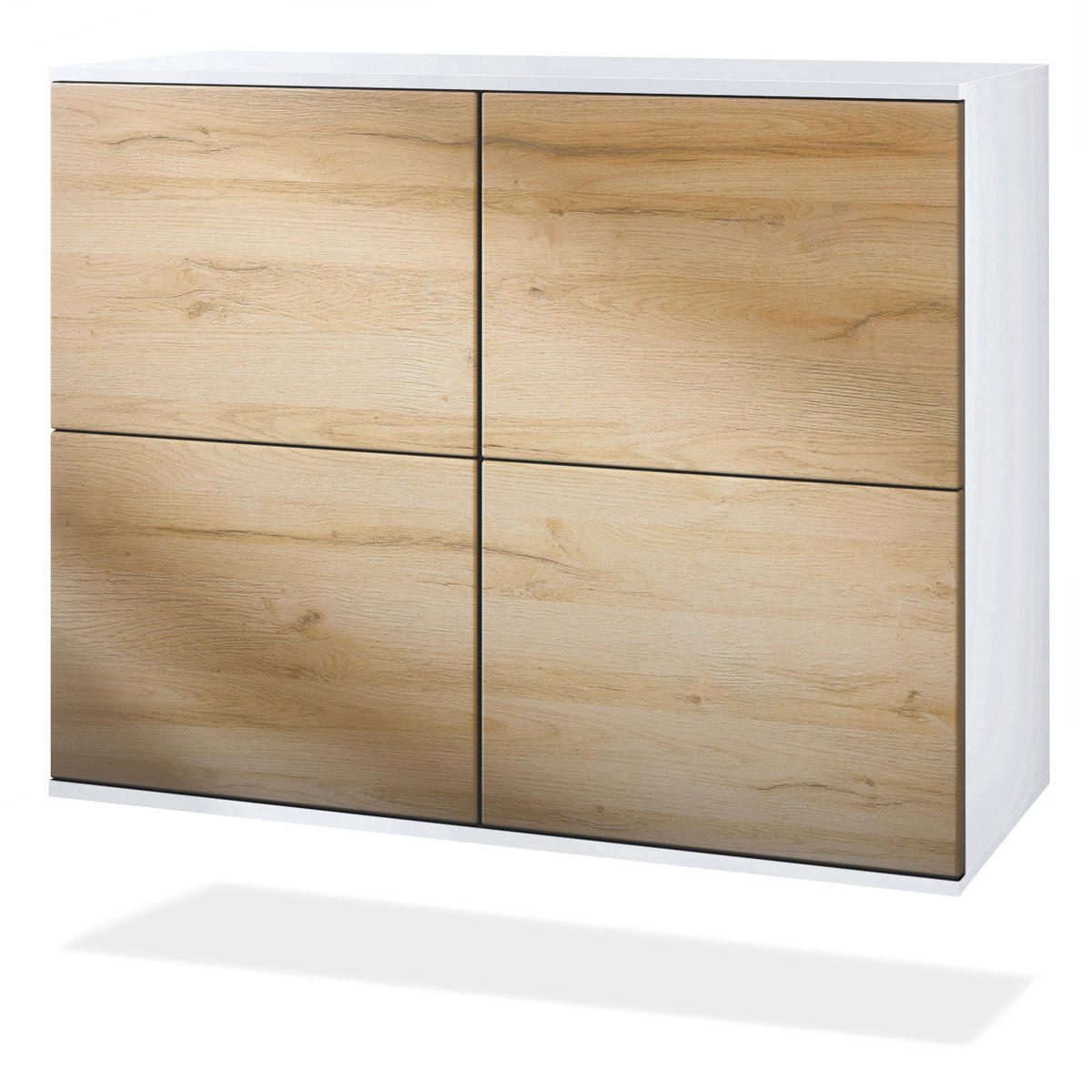 KOMMODE Rova Eiche Natur - Eichefarben, Holzwerkstoff (92.5/73.5/35cm) - Vladon