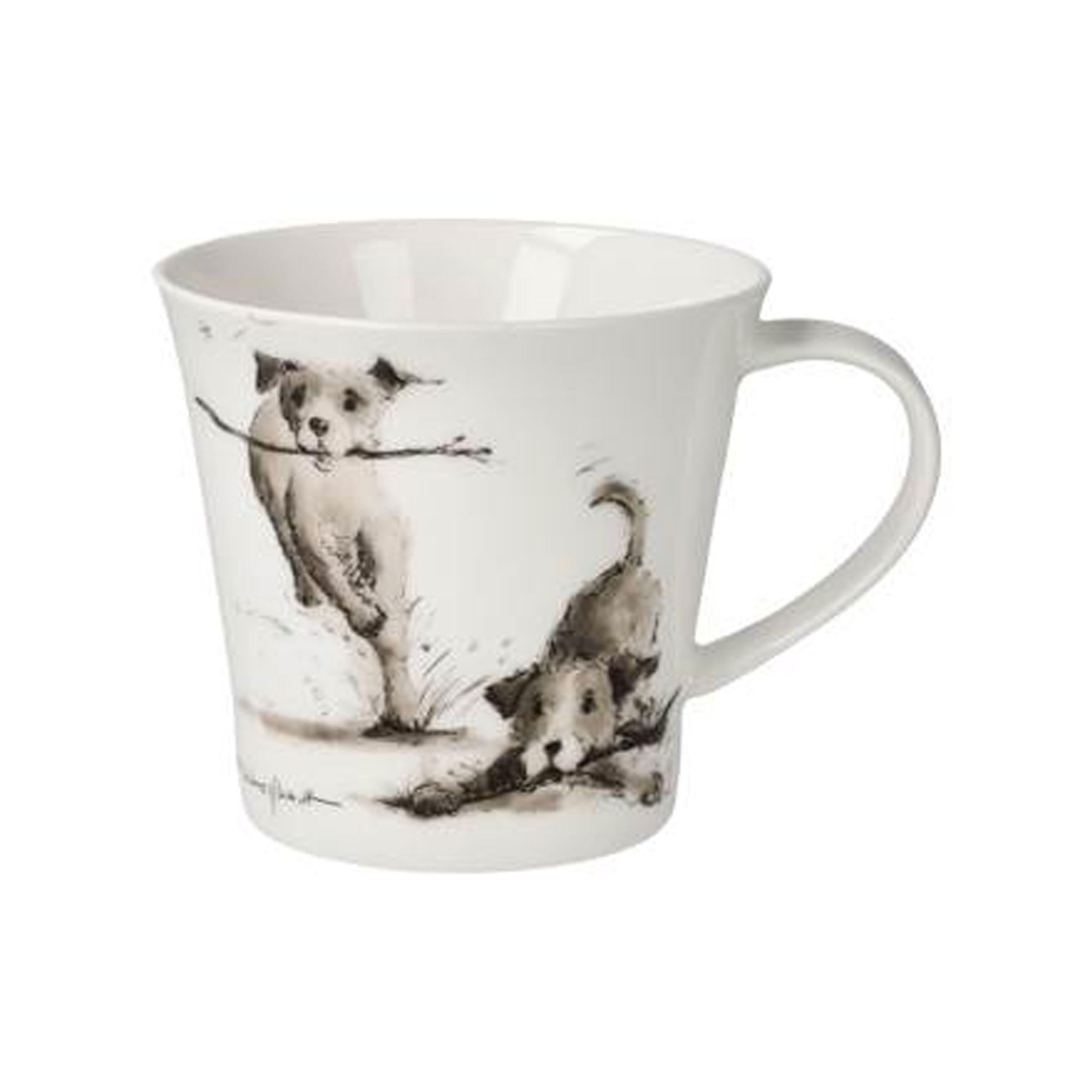 TEETASSE Peter Schnellhardt - Spielkameraden, Fine Bone China - Multicolor, Keramik (0.35L) - Goebel