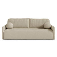 SOFA Grau GLOV In Bouclé Stoff Drei-Sitzer - Grau, Textil (206/95/87cm) - Sepro Meble