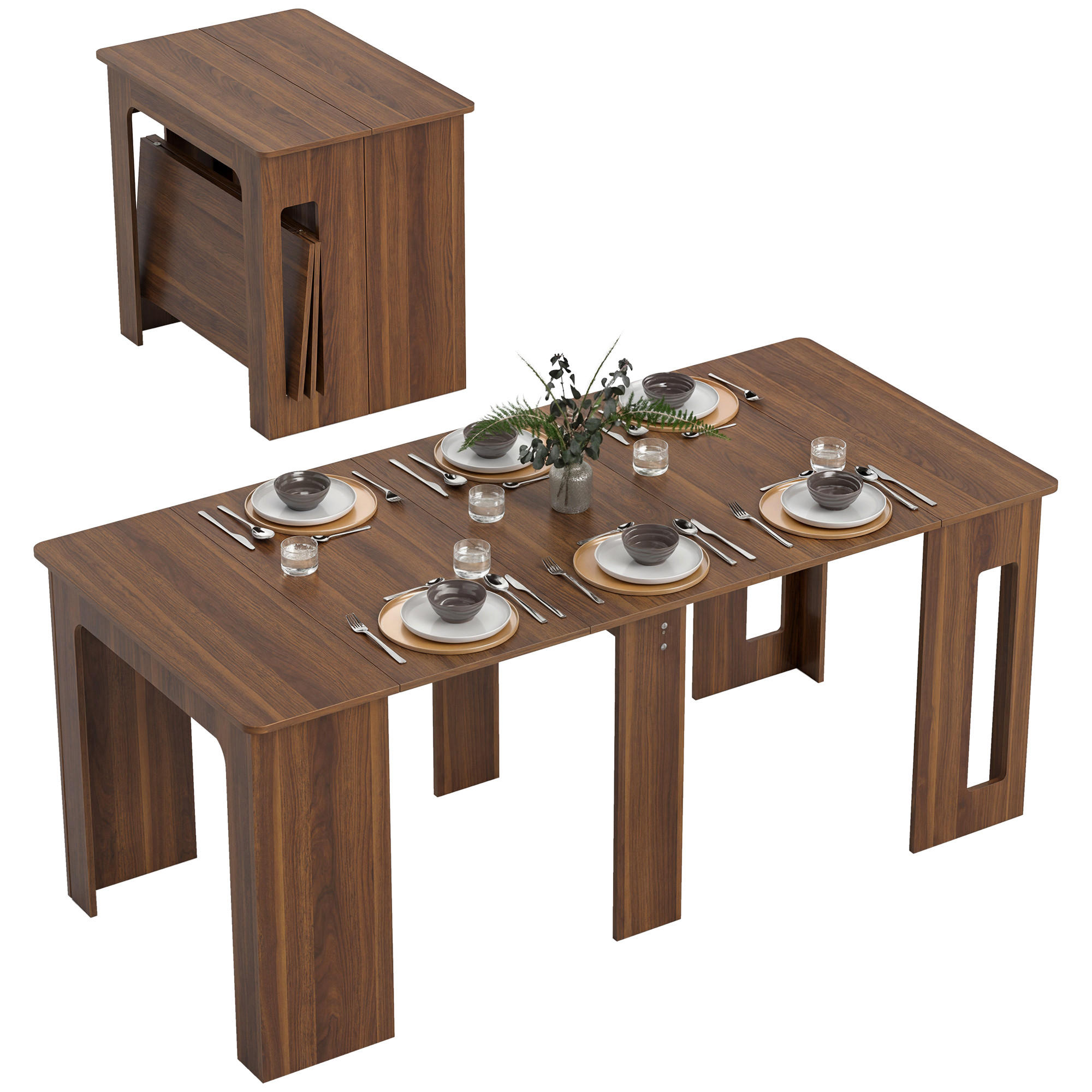 ESSTISCH ausziehbar DE-08372 60-180 cm ausziehbar mit Schienen Braun - Braun, Holzwerkstoff (180/85/75cm) - ComfortXL