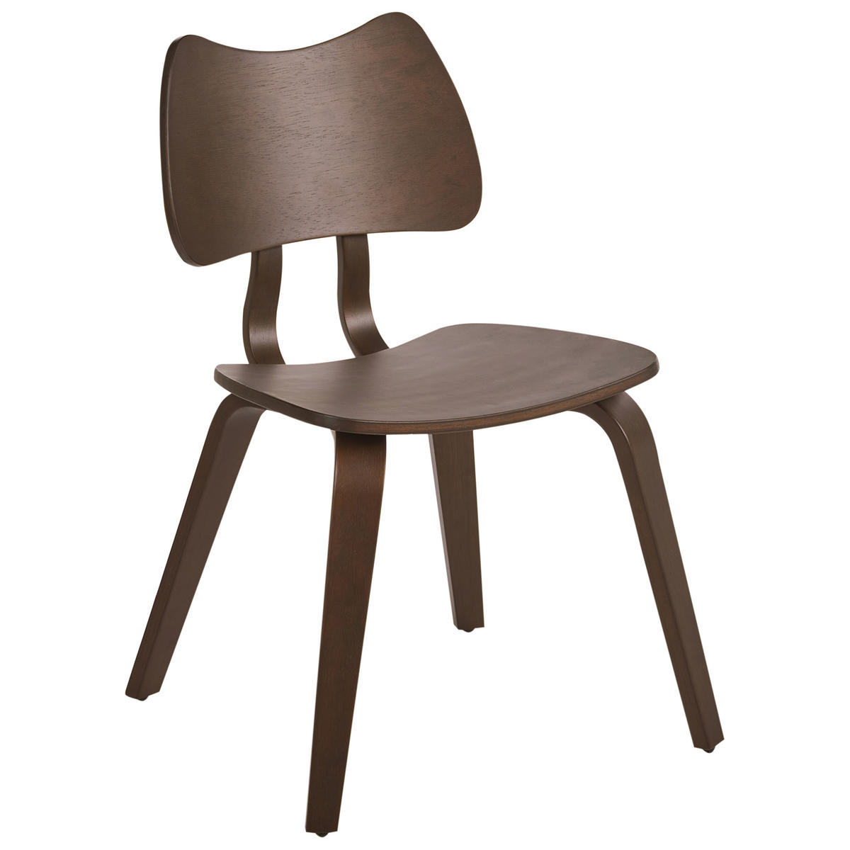 ESSZIMMERSTUHL 2er-Set Holz Dunkelbraun Diana - Dunkelbraun, Holz (53/81/56cm) - Beliani