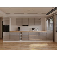 KÜCHENZEILE 440 cm - KA23-M440- in Grau/Hochglanz - Grau, Holz (440/212/58cm) - Milaros Markt
