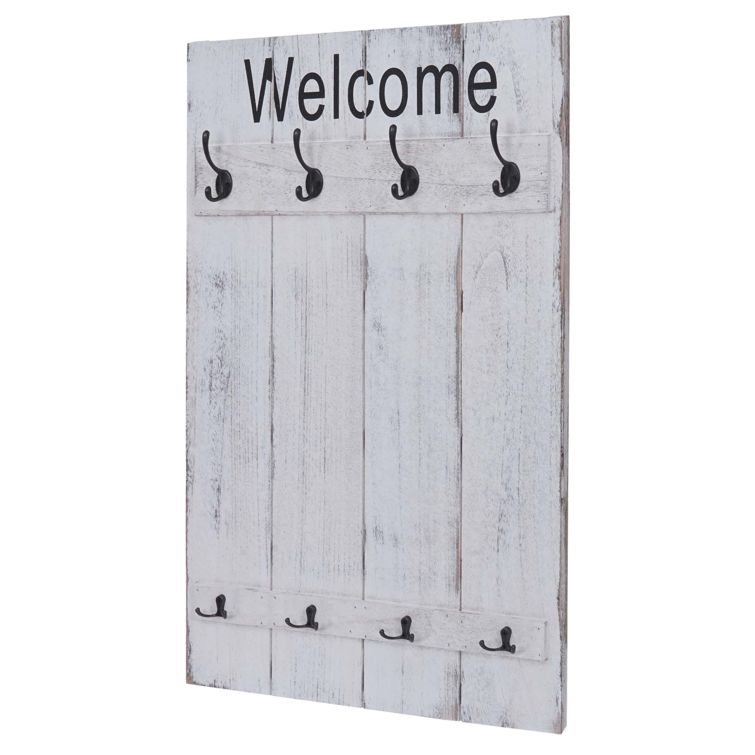 MCW NÁSTĚNNÁ SKŘÍŇ WELCOME SHABBY Krémově bílá