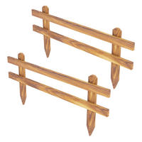 BEETEINFASSUNG-SET 2 TLG. Krölpa - Naturfarben, Holz (100/40/3.5cm) - [en.casa]