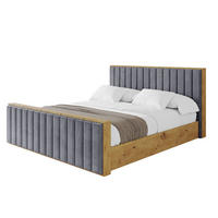 POLSTERBETT mit Bettkasten, Fußteil und Lattenrost, Boxbett ohne Matratze - ENZO4-Z 140x200 Dunkelgrau - Dunkelgrau, Holzwerkstoff/Textil (140/200cm) - ALTDECOR