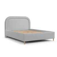 POLSTERBETT Zoya 160/200 cm Hellgrau im Riva Stoff - Hellgrau/Naturfarben, Holz/Holzwerkstoff (160/200cm) - AltaBeds