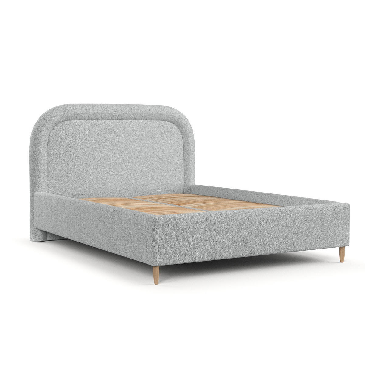 POLSTERBETT Zoya 160/200 cm Hellgrau im Riva Stoff - Hellgrau/Naturfarben, Holz/Holzwerkstoff (160/200cm) - AltaBeds