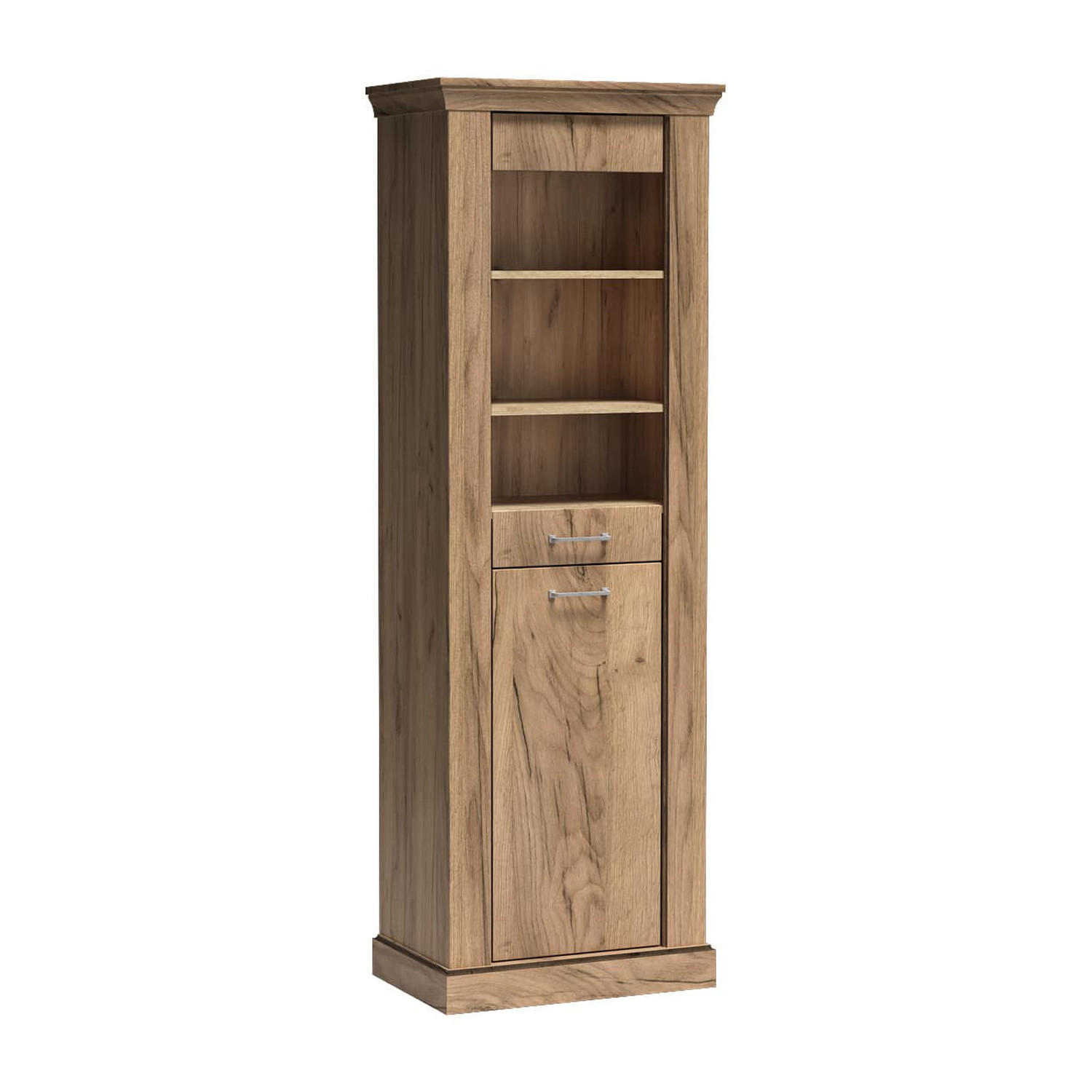 VITRINE Antica New AN-11 67 x 198 x 42 cm Kraft Gold - Wildeiche, Holzwerkstoff/Metall (67/198/42cm) - Koseto