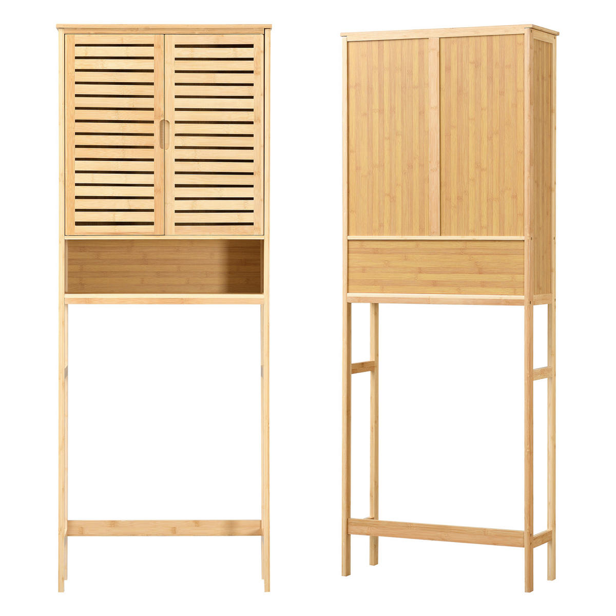 TOILETTENSCHRANK Geta - Naturfarben, Holz (66/170/23cm) - [en.casa]