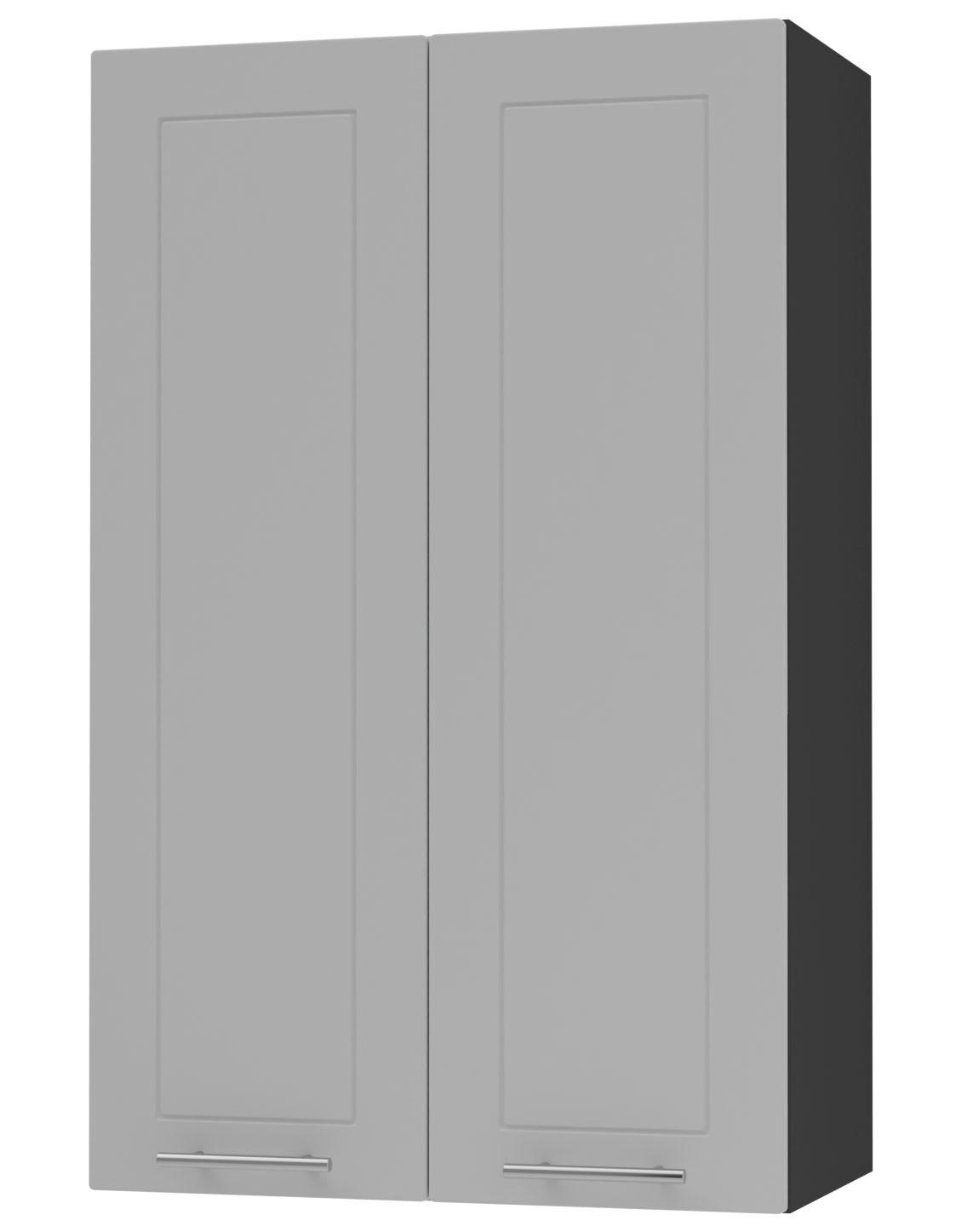 KÜCHENHÄNGESCHRANK Kvantum W4/60 Dust Grey Matt / Schwarz Matt 60 / 32,5 / 96cm - Schwarz/Grau, Holz/Holzwerkstoff (60/96/32.5cm) - Feldmann-Wohnen