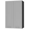 KÜCHENHÄNGESCHRANK Kvantum W4/60 Dust Grey Matt / Schwarz Matt 60 / 32,5 / 96cm - Schwarz/Grau, Holz/Holzwerkstoff (60/96/32.5cm) - Feldmann-Wohnen