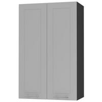KÜCHENHÄNGESCHRANK Kvantum W4/60 Dust Grey Matt / Schwarz Matt 60 / 32,5 / 96cm - Schwarz/Grau, Holz/Holzwerkstoff (60/96/32.5cm) - Feldmann-Wohnen
