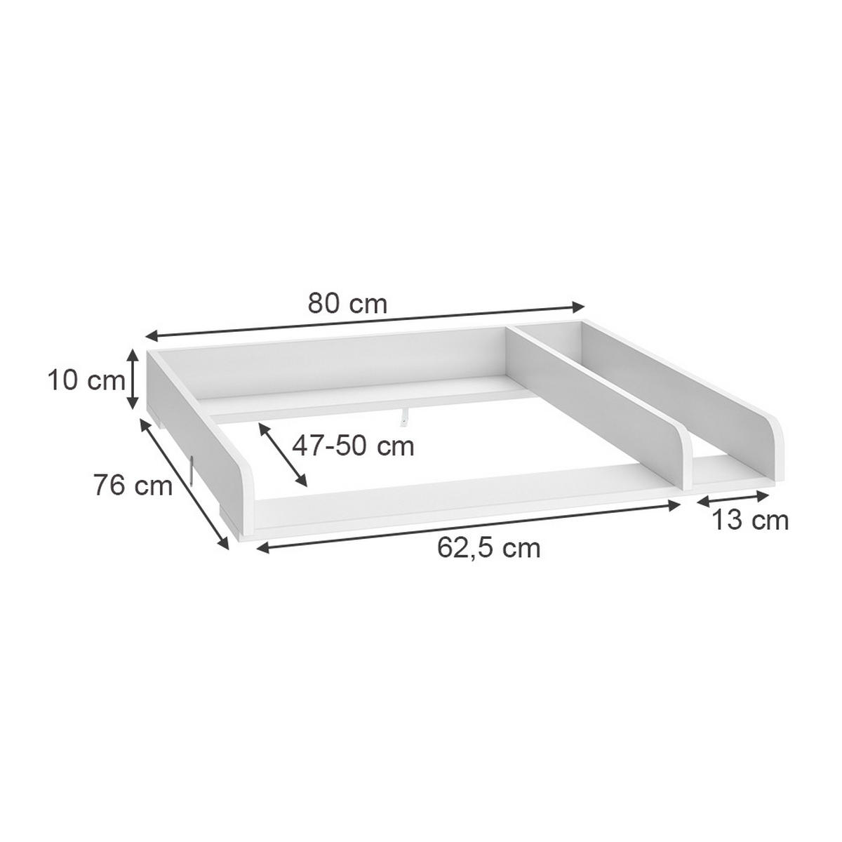 PŘEBALOVACÍ PULT Wicko Bílá - bílá, kompozitní dřevo (80/10/76cm) - Vicco