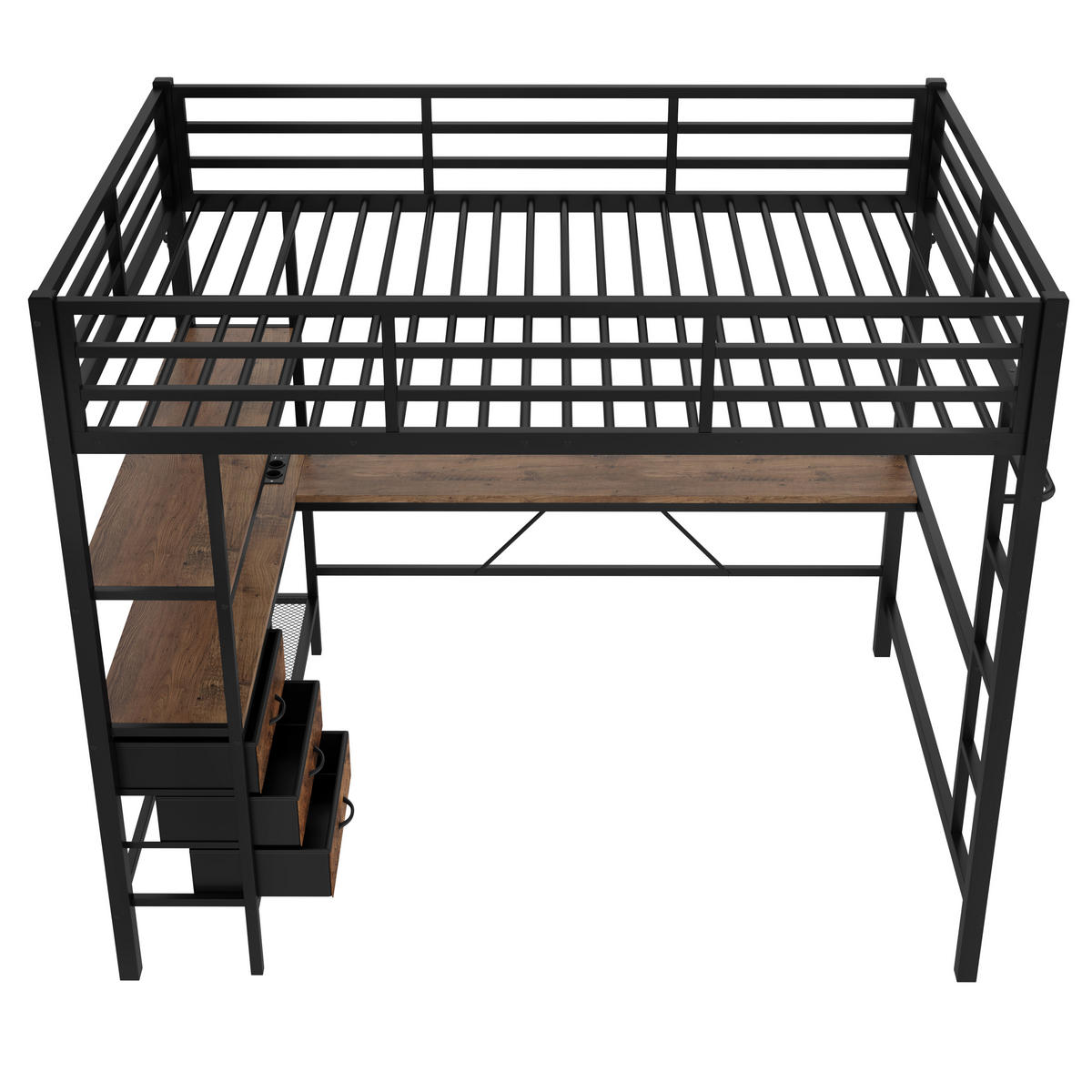 HOCHBETT 140/200 cm Schwarz - Schwarz, Metall - Raumix