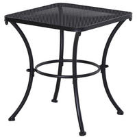 BOČNI stolić 45/45/50 cm crni od metala s mrežastom pločom za balkon i terasu - bijela, metal (45/45/50cm) - OKWISH