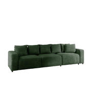 SOFA Megan 3-sitzer In Poso - Dunkelgrün, Holzwerkstoff/Textil (327/75/98cm) - Fun Möbel