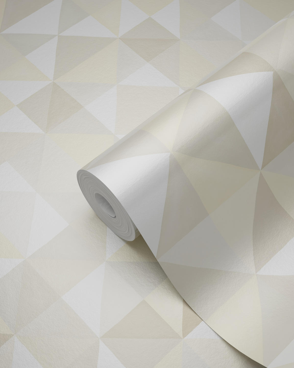 TAPETE kubistisches Muster 53 cm x 10.05 m - Beige, Papier (53/1000cm) - Origin Wallcoverings