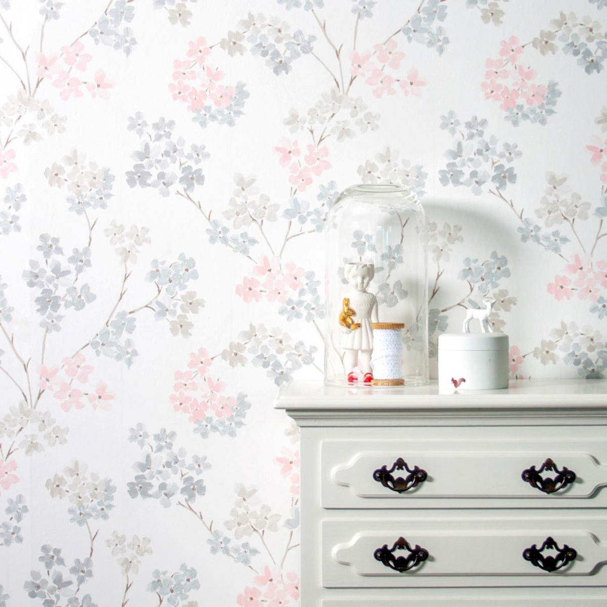 VLIESTAPETE Blossom - Pink/Grau, Papier/Kunststoff (53/1005cm) - Superfresco Easy