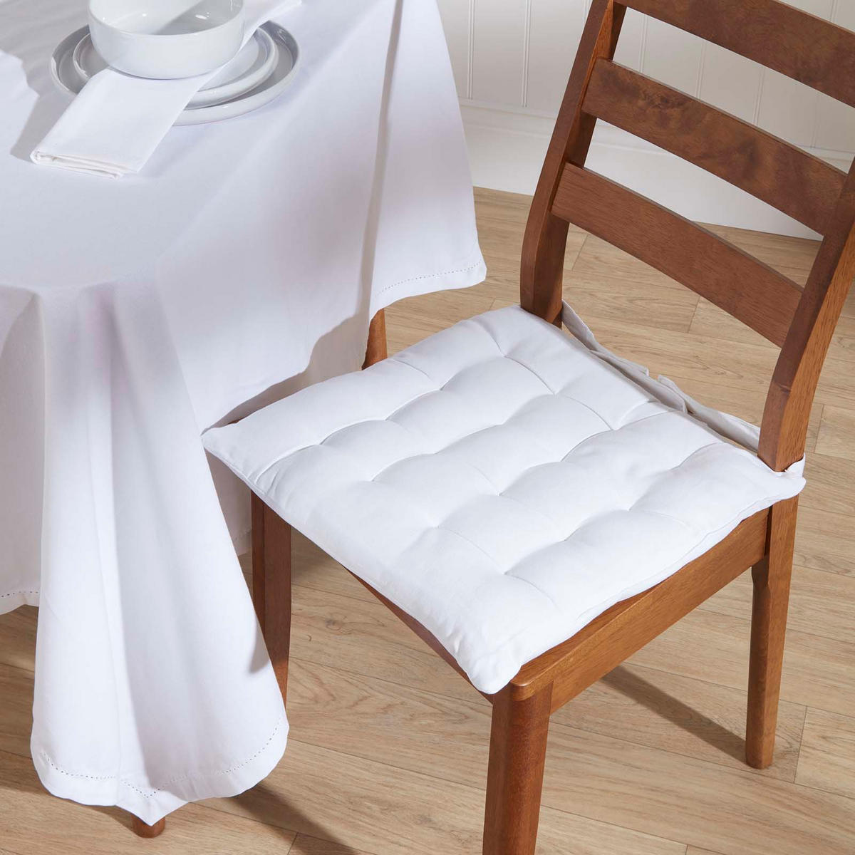 STOFFSERVIETTEN 4er-Set weiß 45/45 cm, 100% Baumwolle - Weiß, Textil (45/45cm) - Homescapes