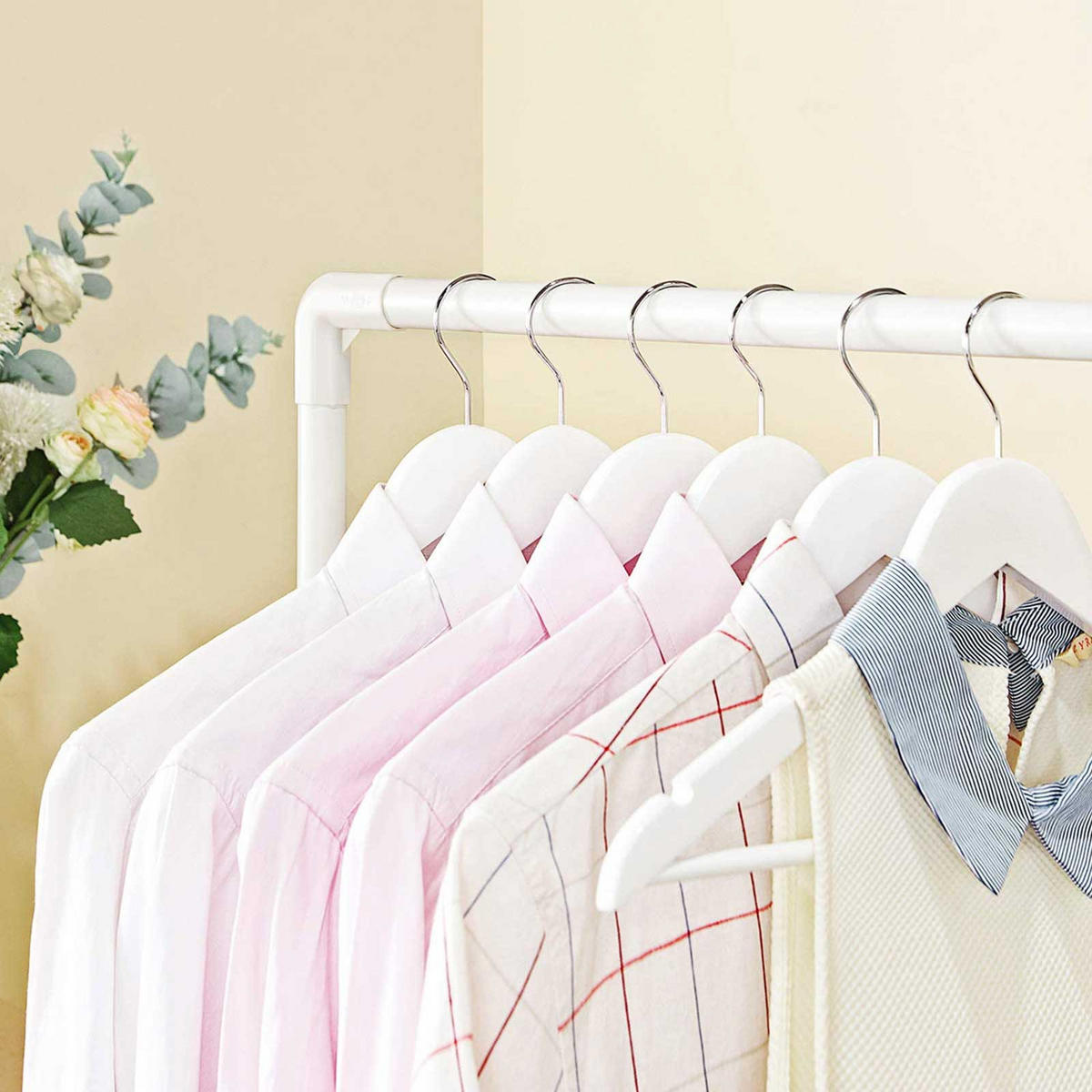 KLEIDERSTÄNDER - Weiß, Textil (44/154/84cm) - Hansiro