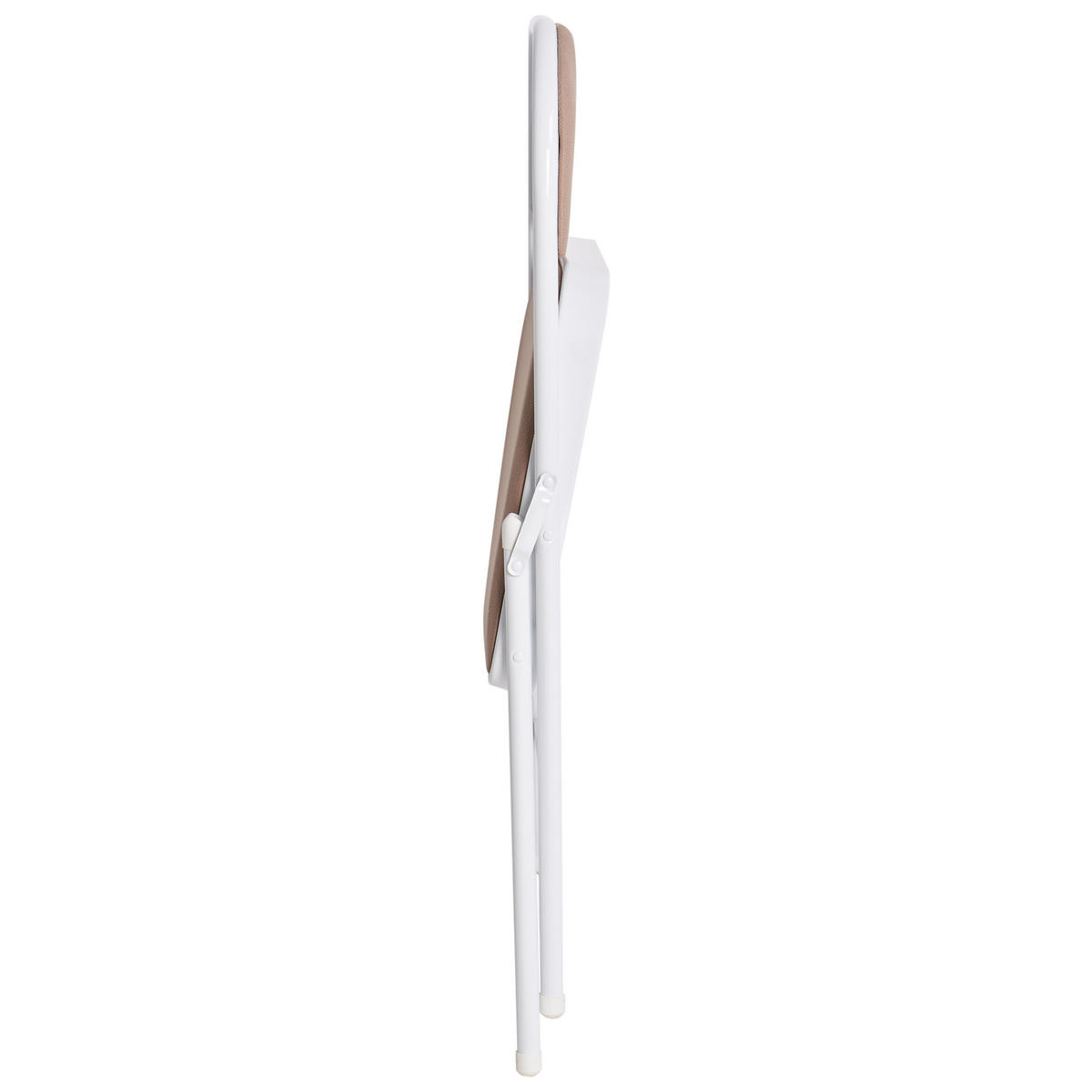 KLAPPSTUHL 4er-Set Metall Beige/Weiß Sparks - Beige, Metall (45/77/47cm) - Beliani