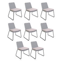 GARTENSTUHL BALERO - 8, Hellgrau - Hellgrau, Kunststoff/Metall (63/85/62cm) - Home Deluxe