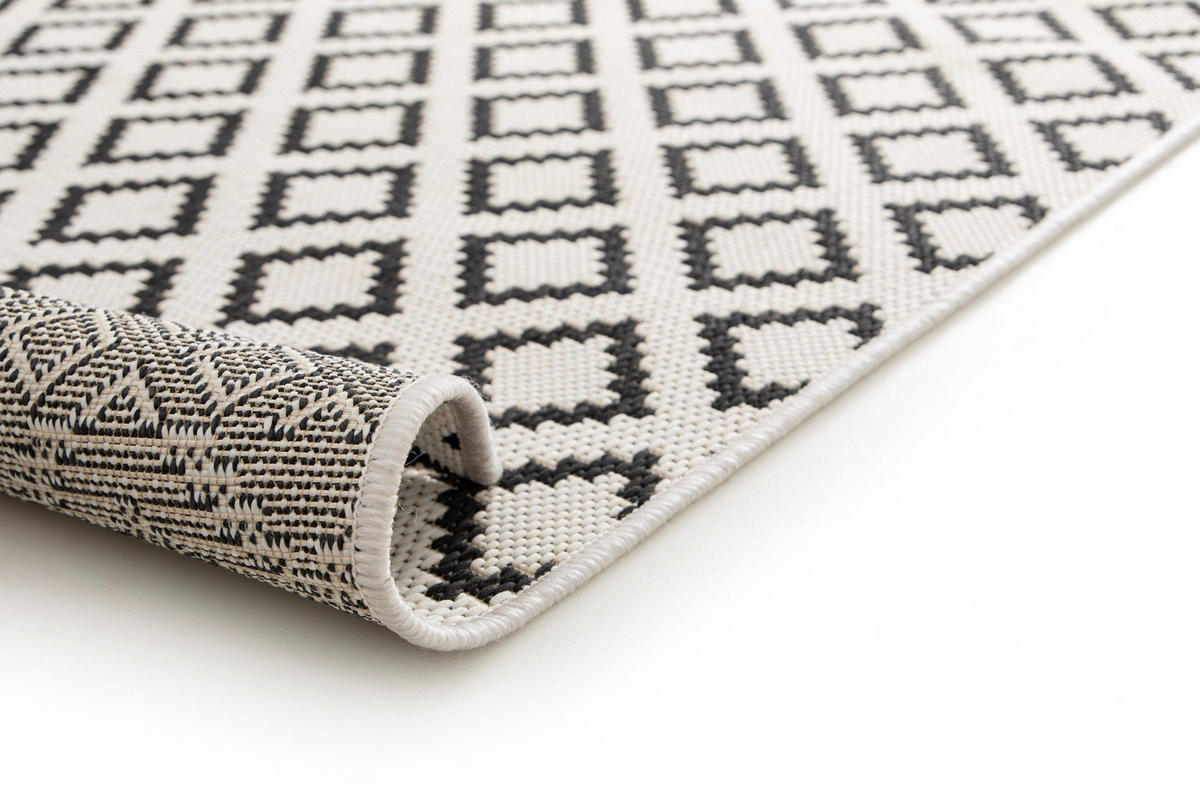 DESIGN Teppich für Innen und Außen schwarz - Schwarz, Textil (200/290cm) - AFK Living
