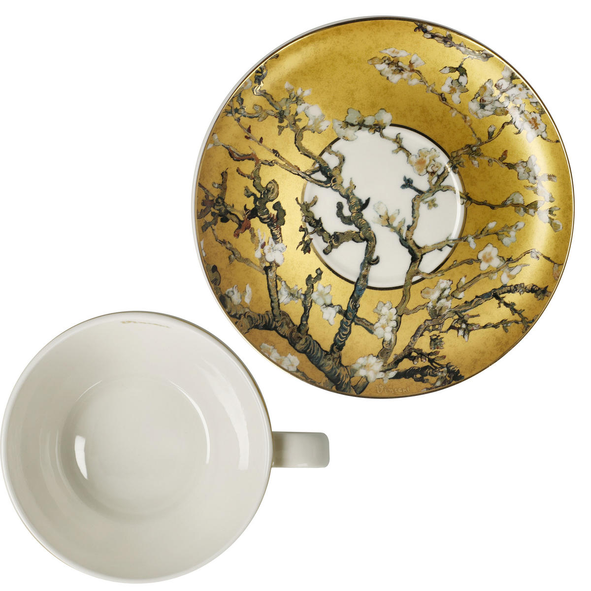 TEETASSE Van Gogh- Mandelbaum, Fine Bone China, 250 ml - Multicolor, Keramik (0.25L) - Goebel
